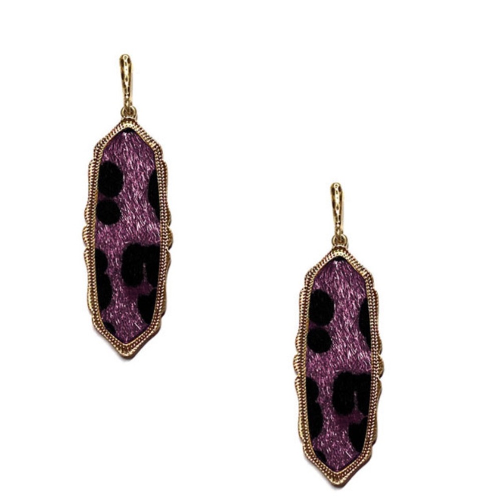 Leopard Print Calf Hair Baroque Earring